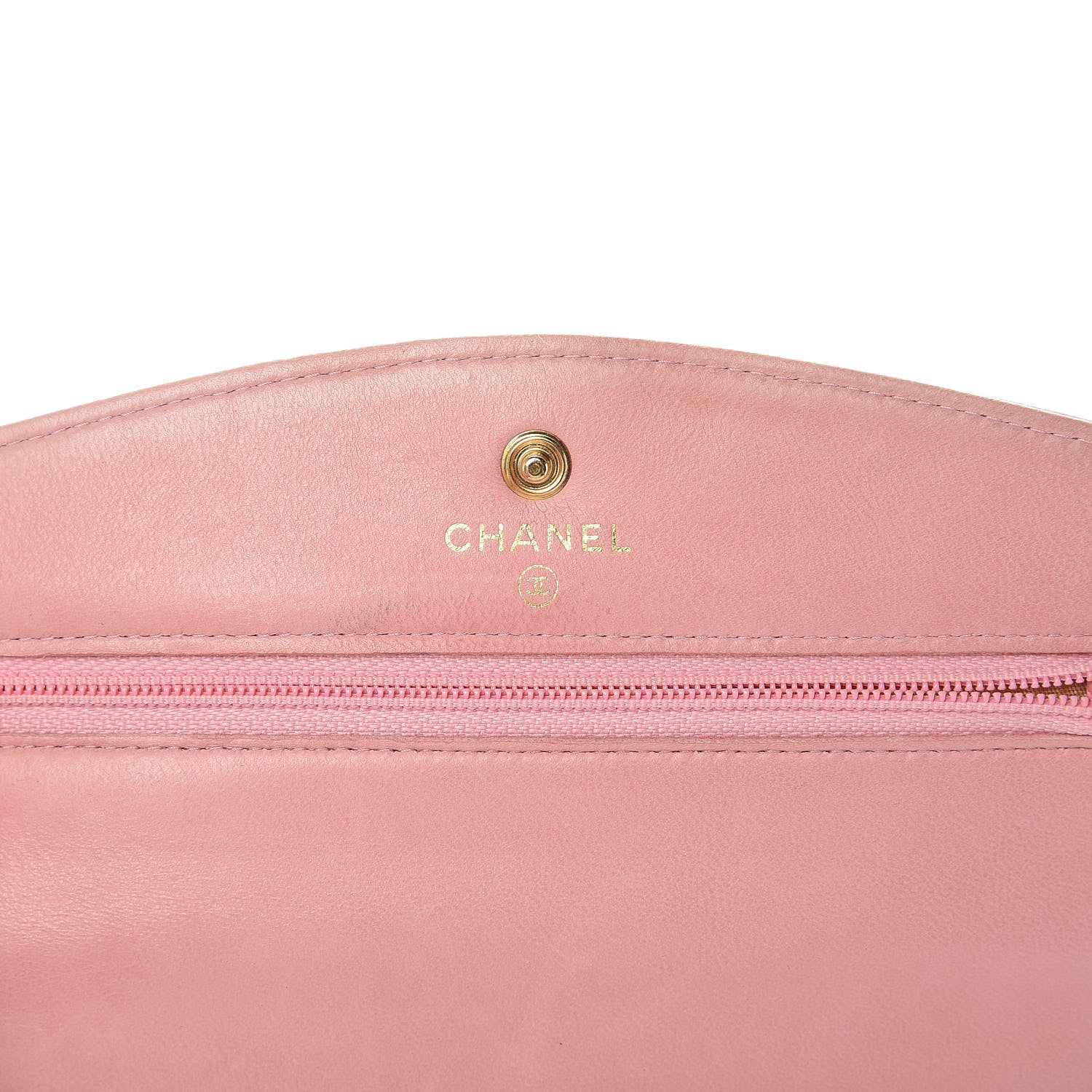 Chanel Caviar Timeless CC Wallet On Chain WOC Pink 6 of 10