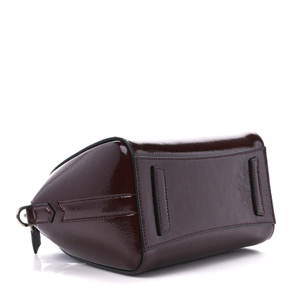 Givenchy Crinkled Patent Calfskin Mini Antigona Aubergine 4 of 10