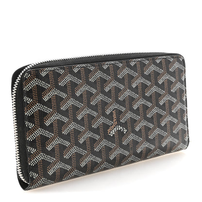 Goyard Goyardine Matignon Zip Around GM Wallet Black 3 of 6