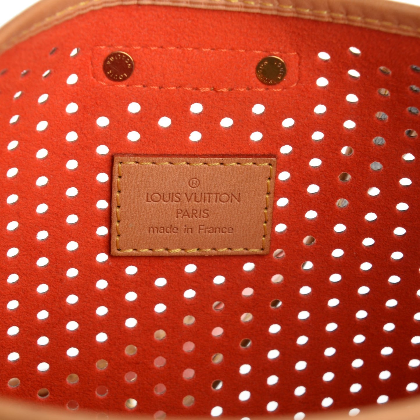 Monogram Perforated Demi-Lune Orange