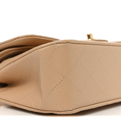 Chanel Caviar Quilted Small Double Flap Beige 17 of 21