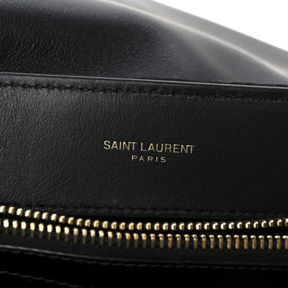 Saint Laurent Fabric Y Quilted Monogram Small Loulou Chain Satchel Black 6 of 12