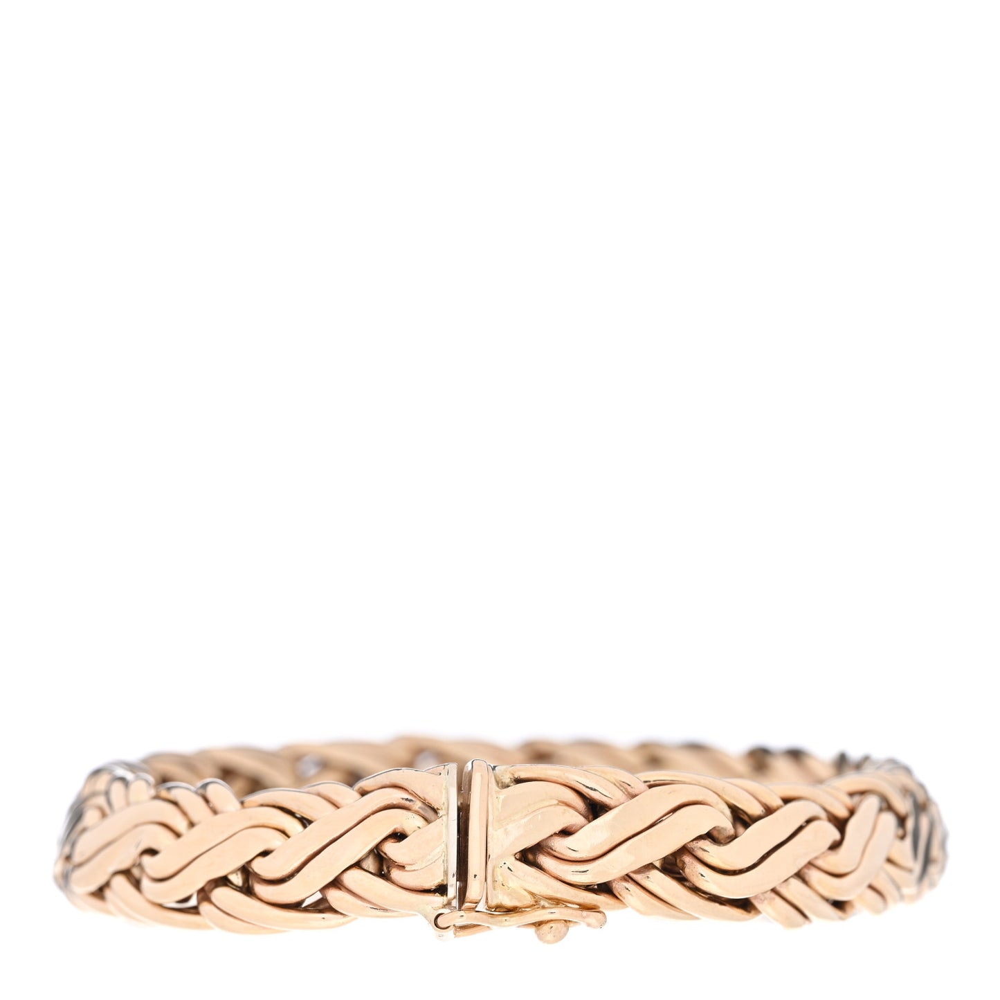14K Yellow Gold Russian Braid Chain Bracelet