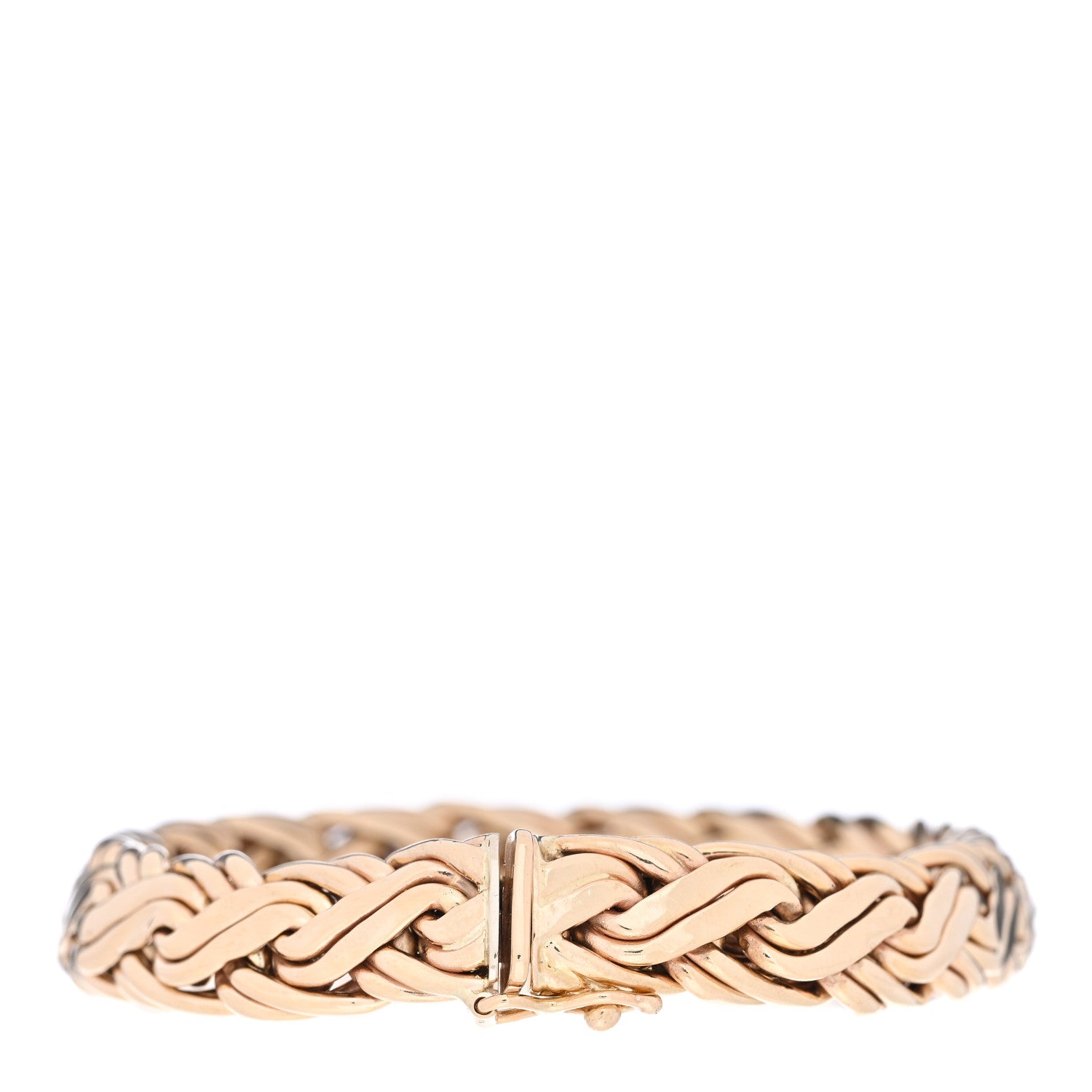 Tiffany 14K Yellow Gold Russian Braid Chain Bracelet 2 of 4