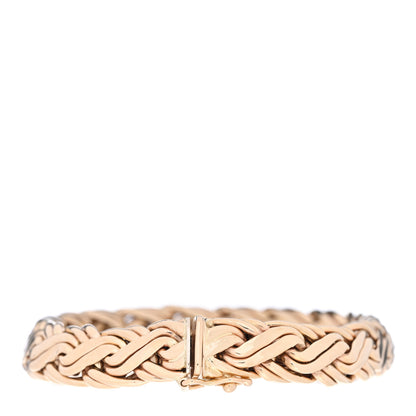 Tiffany 14K Yellow Gold Russian Braid Chain Bracelet 2 of 4