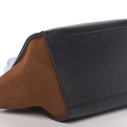 Celine Velluto Calfskin Suede Medium Tri-Color Trapeze 12 of 15