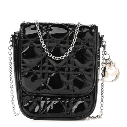 Christian Dior Patent Cannage Crossbody Pouch Black 1 of 8