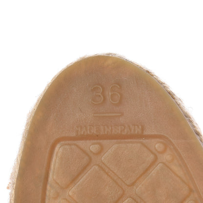 Chanel Iridescent Goatskin CC Espadrille Mules 36 Ivory Black 10 of 13