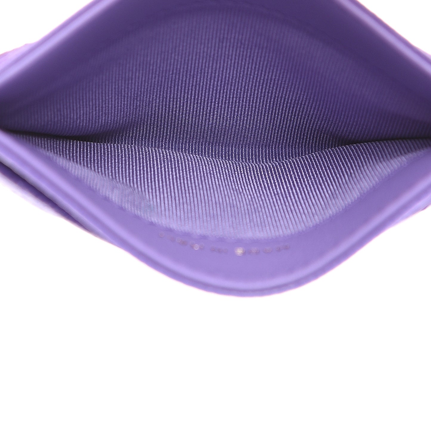 Caviar Quilted Card Holder Purple