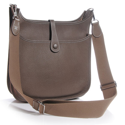 Hermes Taurillon Clemence Evelyne III PM Etoupe 3 of 8