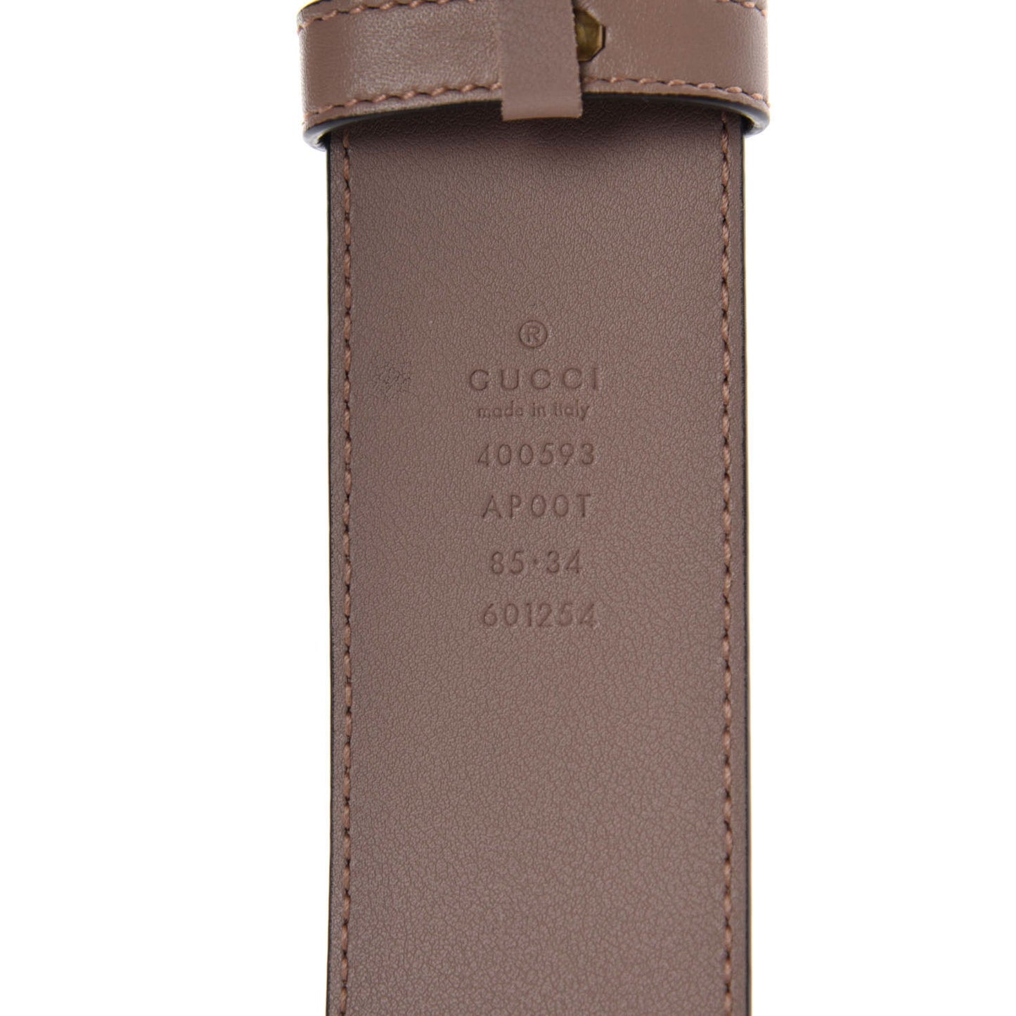 Calfskin Double G 40mm Belt 85 34 Porcelain Rose
