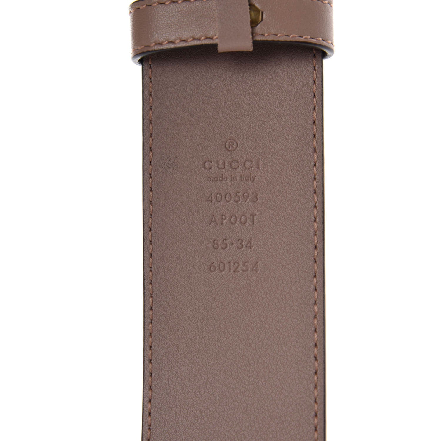 Gucci Calfskin Double G 40mm Belt 85 34 Porcelain Rose 4 of 4