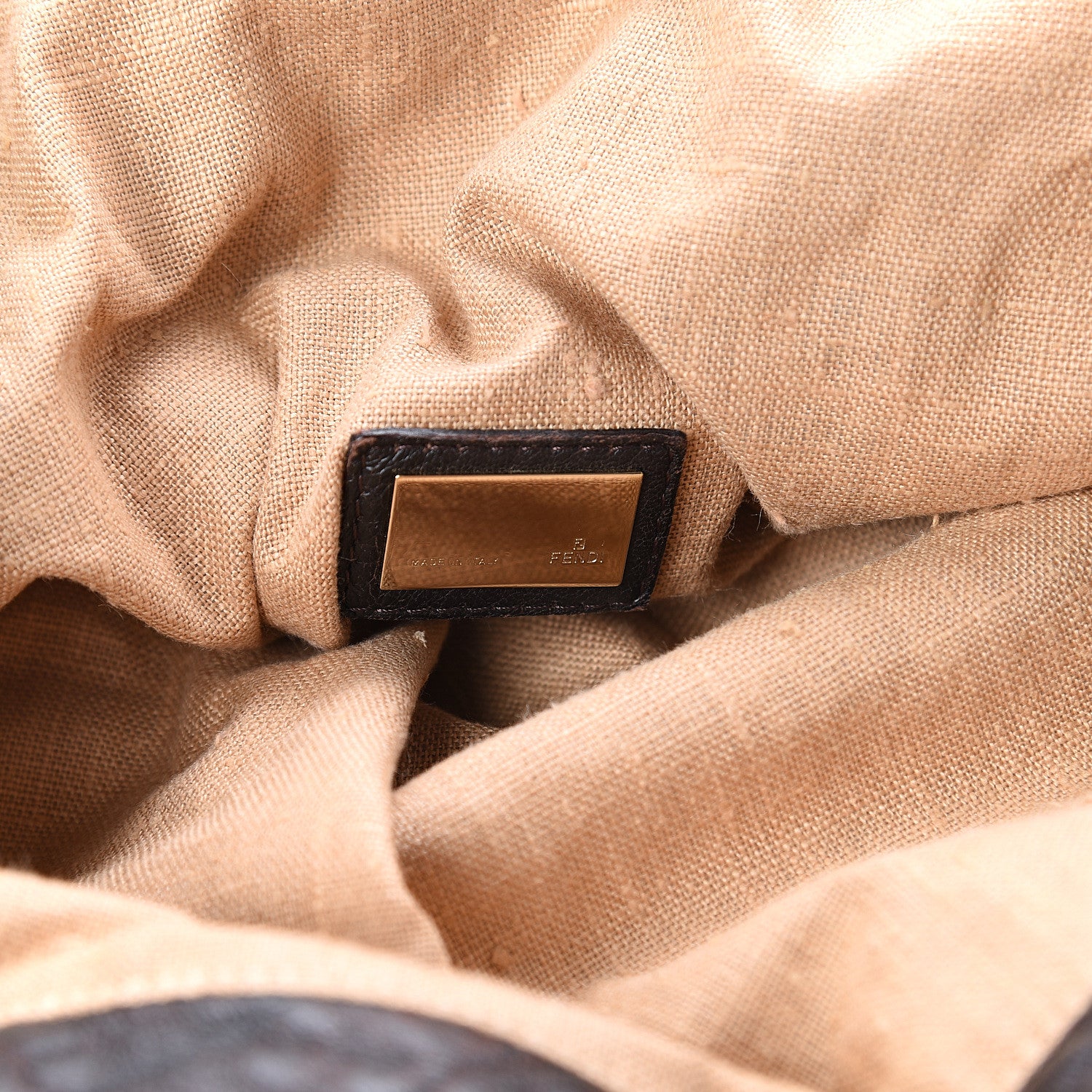 Fendi Zucca Nappa Nuvolata Vitello Tortuga Spy Tobacco Moro 5 of 8