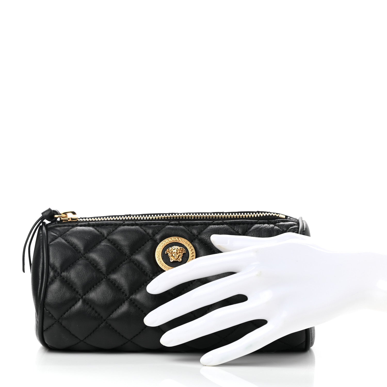 Versace Nappa Quilted Medusa Pouch Black 2 of 7
