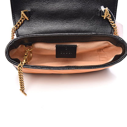 Gucci Vintage Effect Calfskin Matelasse Diagonal Super Mini Torchon GG Marmont Shoulder Bag Cognac 5 of 10