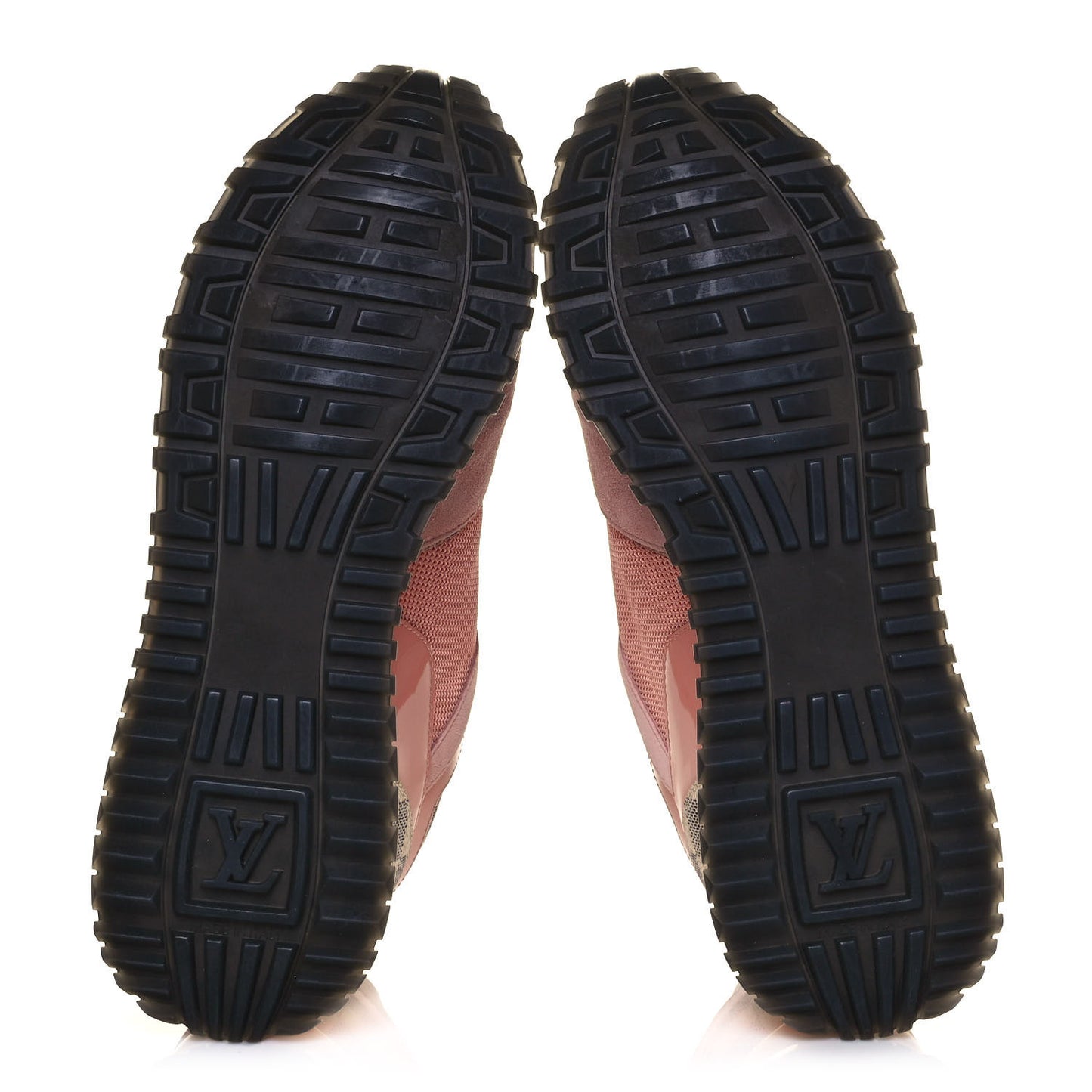 Suede Damier Azur Run Away Sneakers 38 Pink