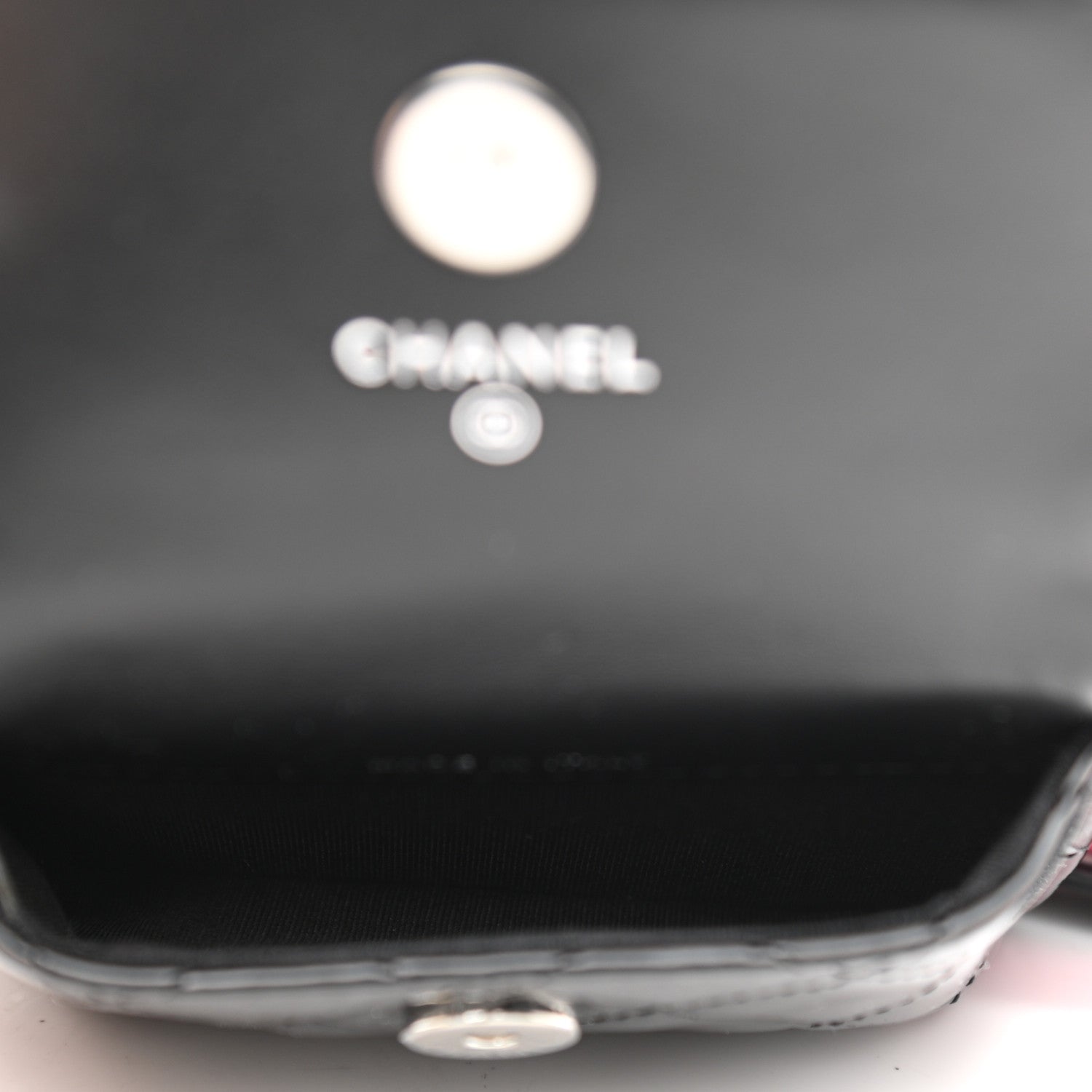 Chanel Patent Quilted Belt In Love Double Mini Flap Waist Bag Black Pink 5 of 15