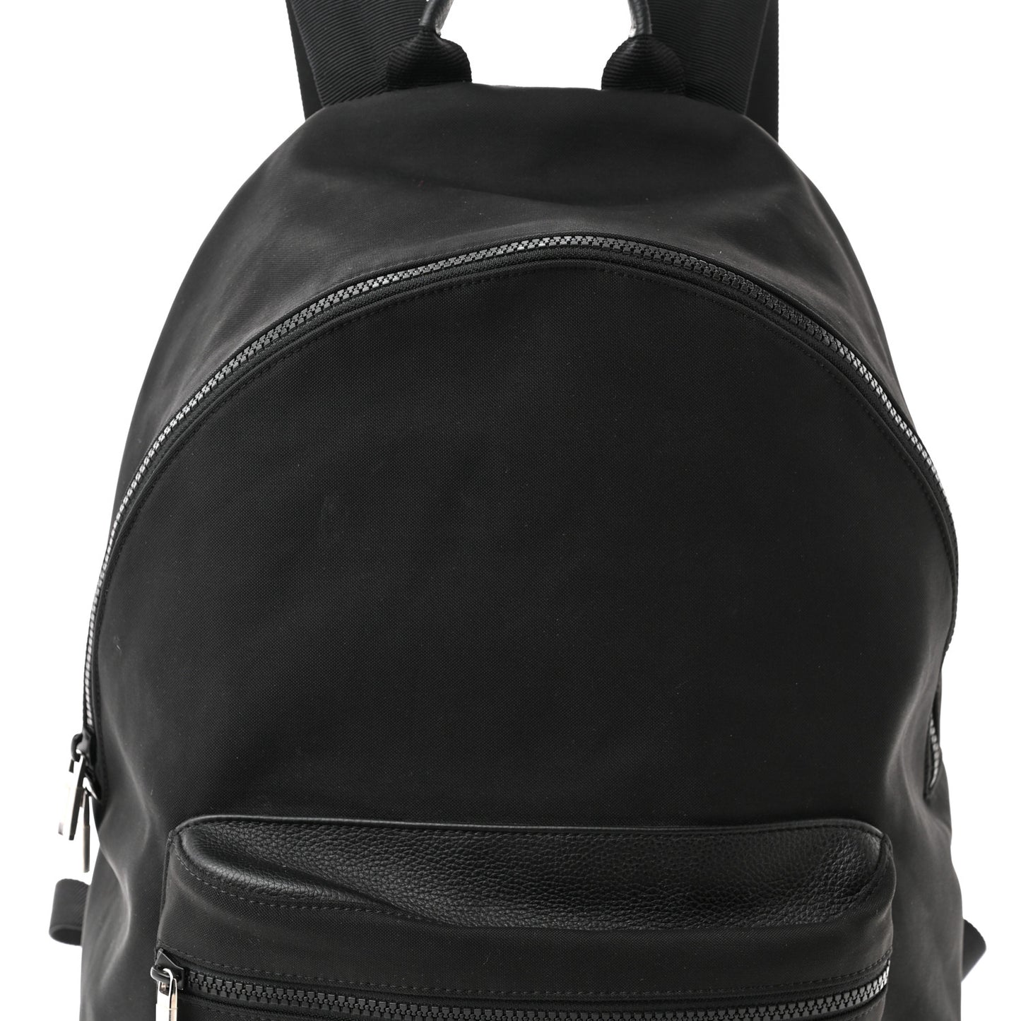 X KAWS Nylon Calfskin Logo Backpack Black