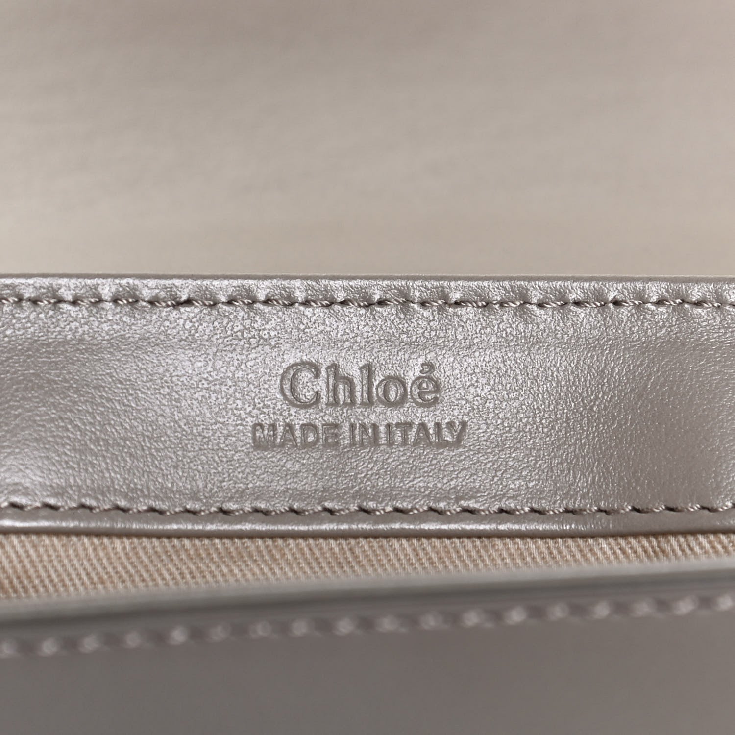 Chloe Shiny Calfskin Suede Mini C Double Carry Motty Grey 6 of 17