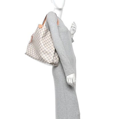 Louis Vuitton Damier Azur Graceful MM Rose Ballerine 2 of 14