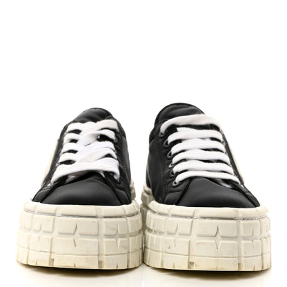 Prada Re-Nylon Gabardine Triangle Logo Double Wheel 50mm Sneakers 39 Black 2 of 9