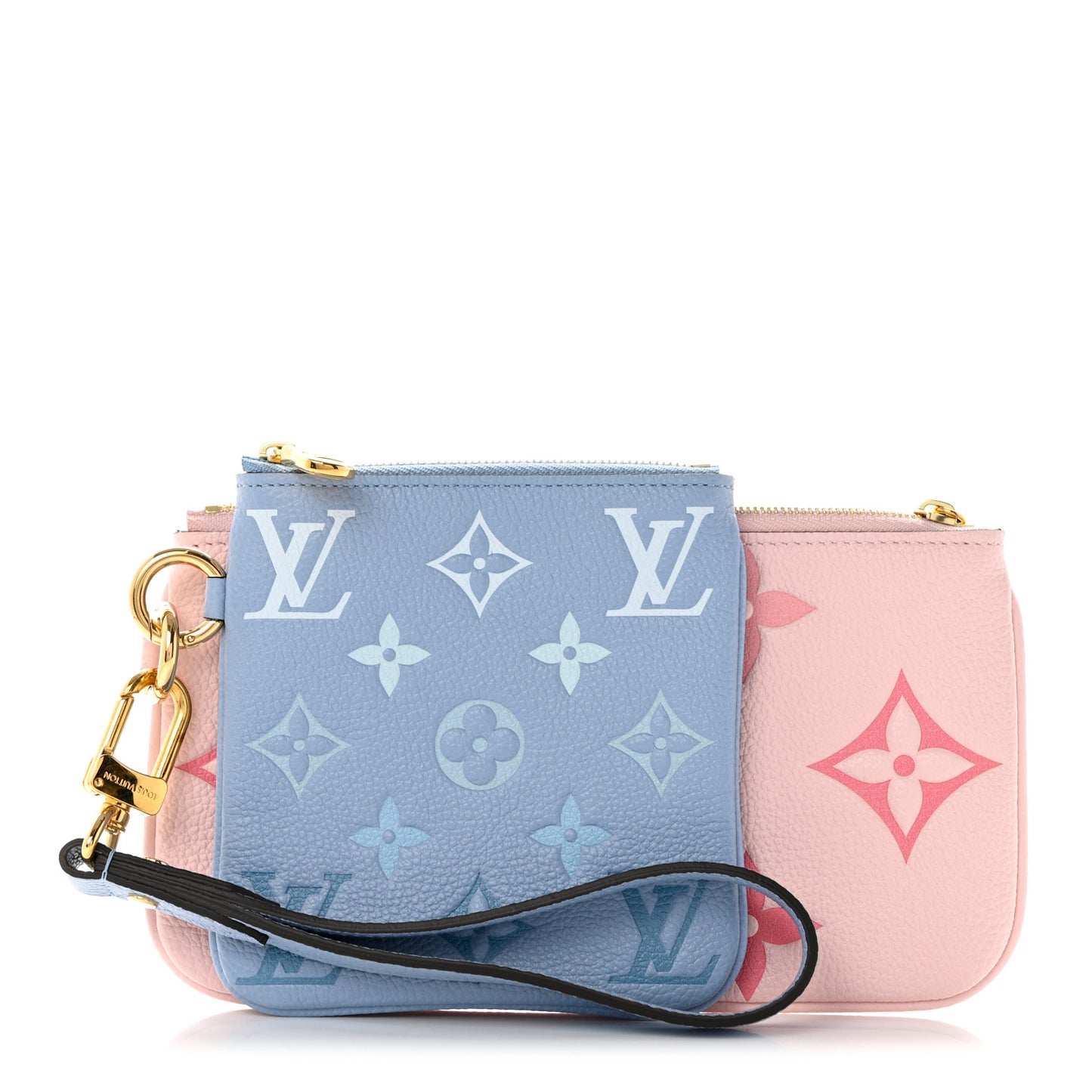 Empreinte Monogram Giant By The Pool Trio Pouch Rosebud Summer Blue Cream Saffron
