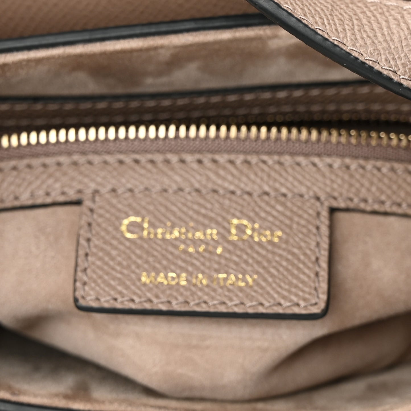 Grained Calfskin Saddle Bag Warm Taupe