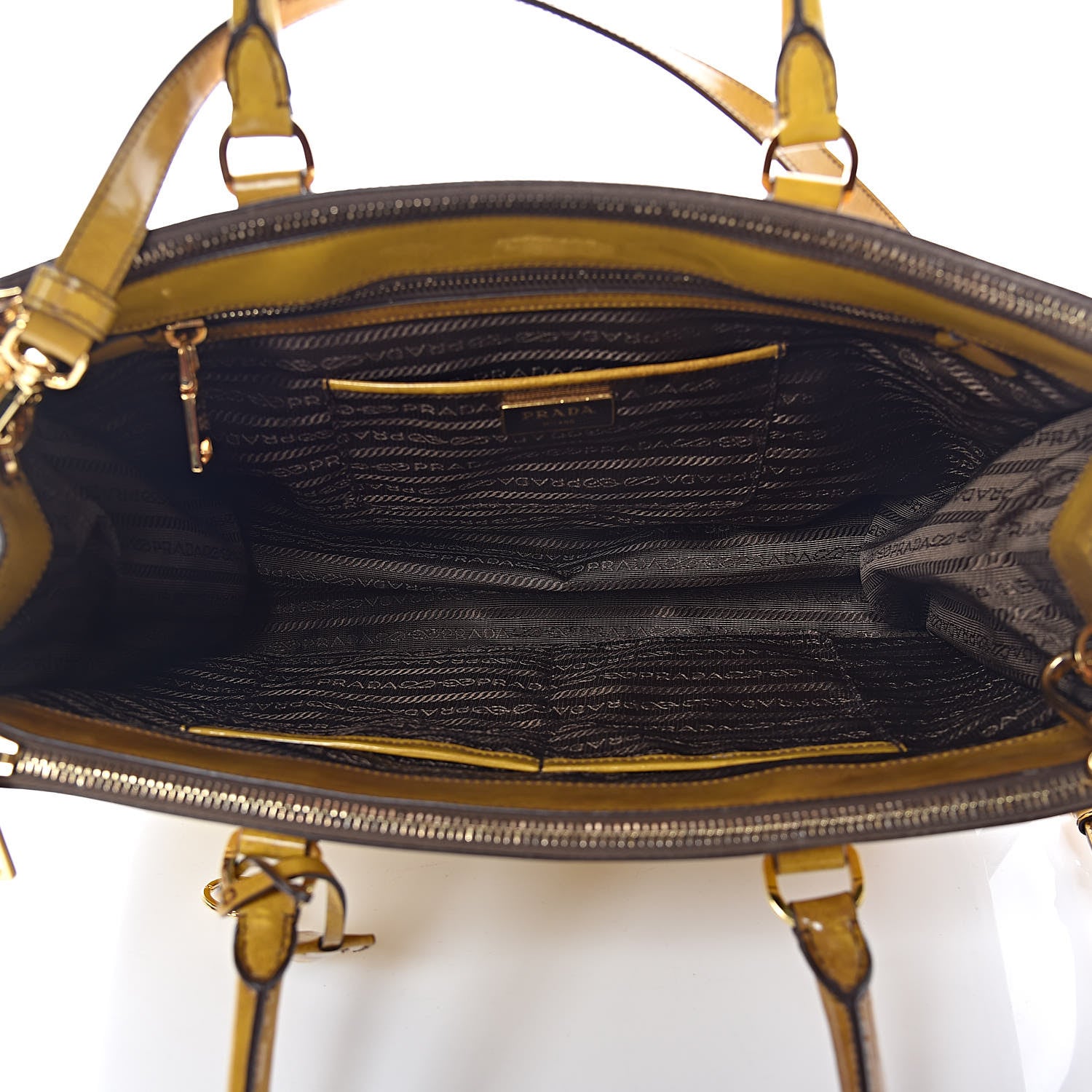 Prada Spazzolato Medium Double Zip Tote Sole Fume 6 of 18