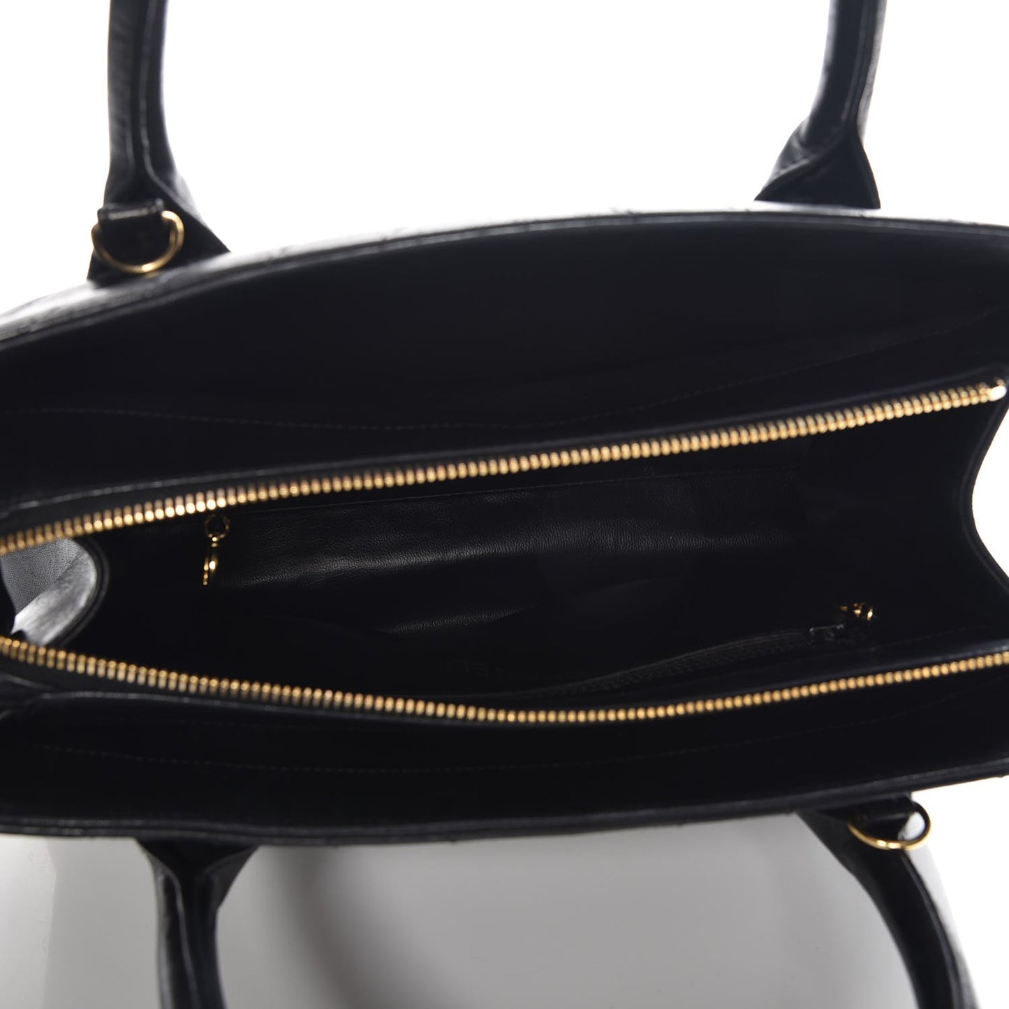 Lambskin Chevron Top Handle Bag Black