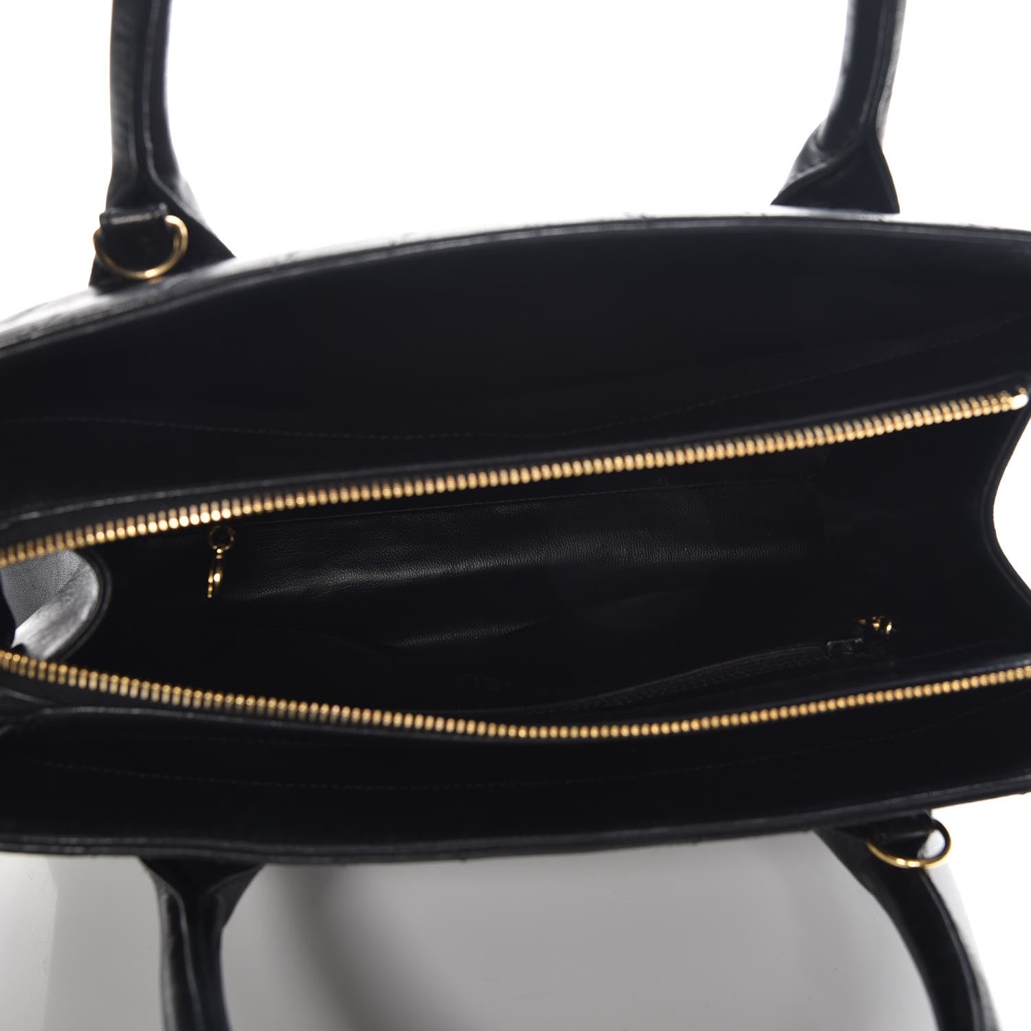 Chanel Lambskin Chevron Top Handle Bag Black 5 of 8