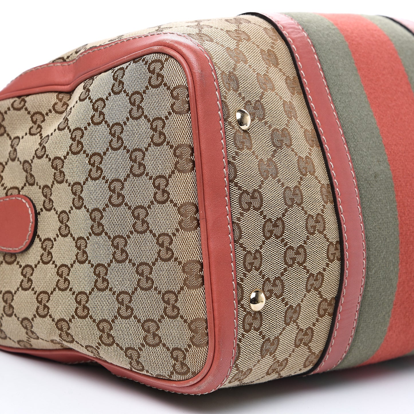 Monogram Medium Vintage Web Boston Pink