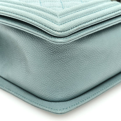 Chanel Caviar Quilted Medium Boy Flap Light Blue 5 of 11