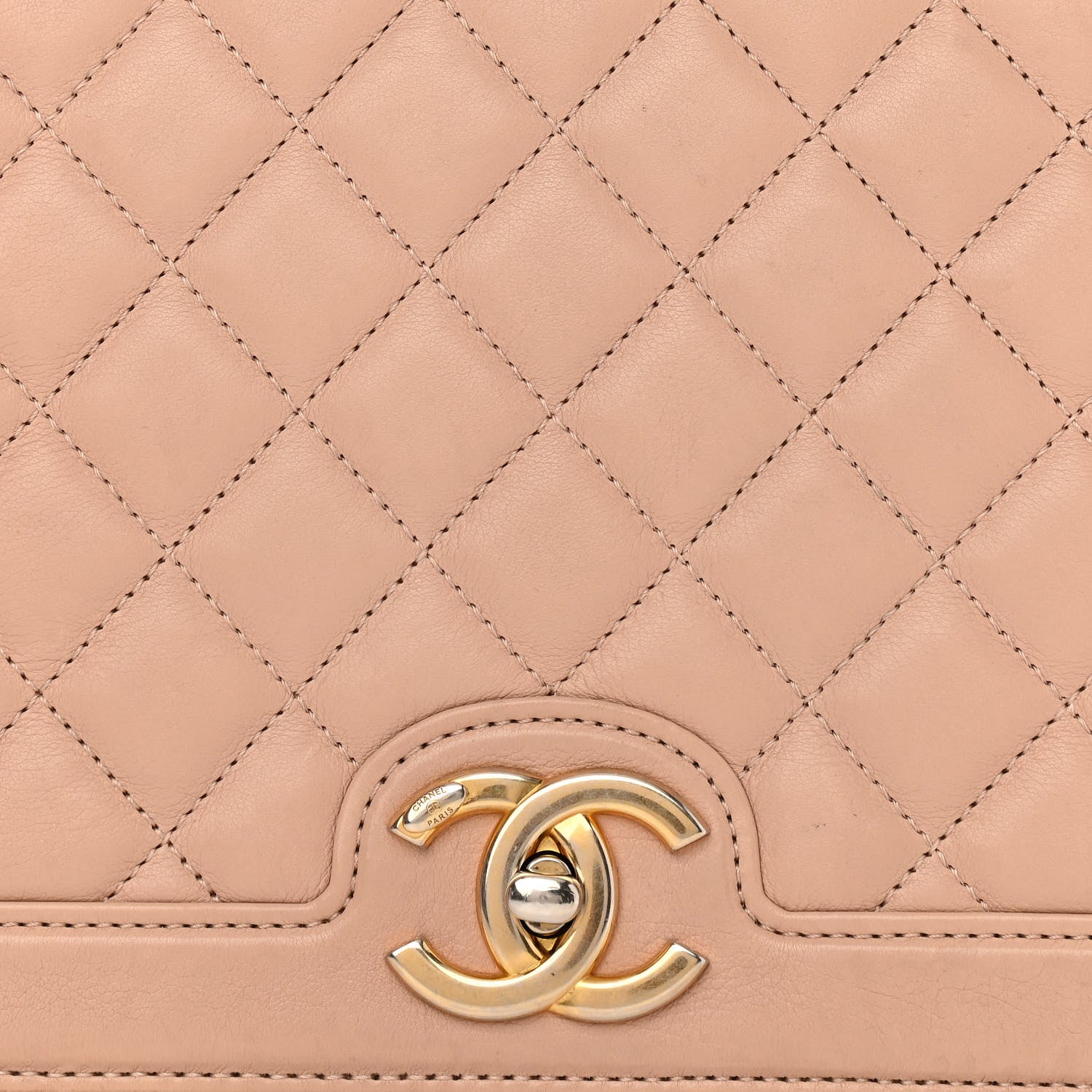 Chanel Lambskin Quilted Large Flap Beige 7 of 13