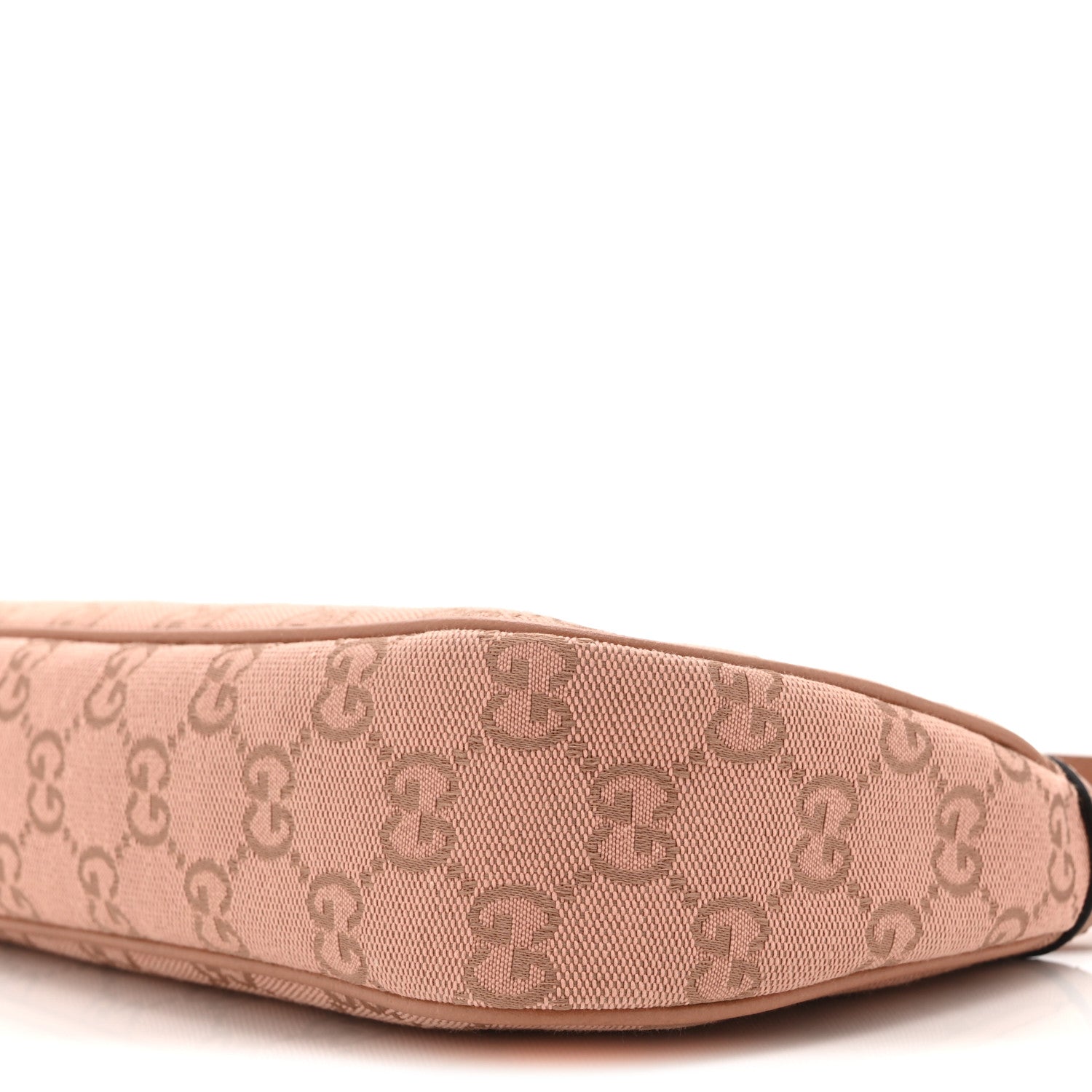 Gucci Monogram Textured Dollar Calfskin Small Ophidia Hobo Cloche Rose Pink 11 of 11