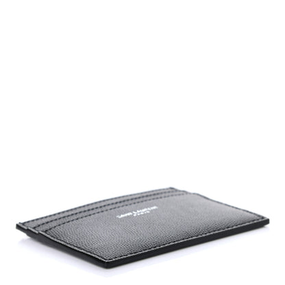 Saint Laurent Grain De Poudre Card Case Black 4 of 8