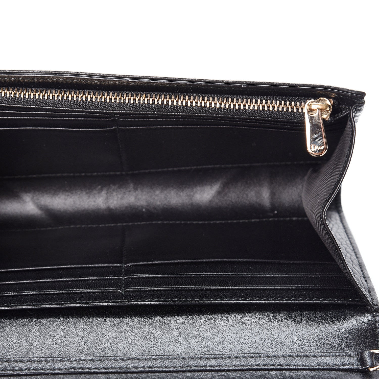 Christian Dior Grained Calfskin Diorama Croisiere Chain Wallet Black 4 of 9