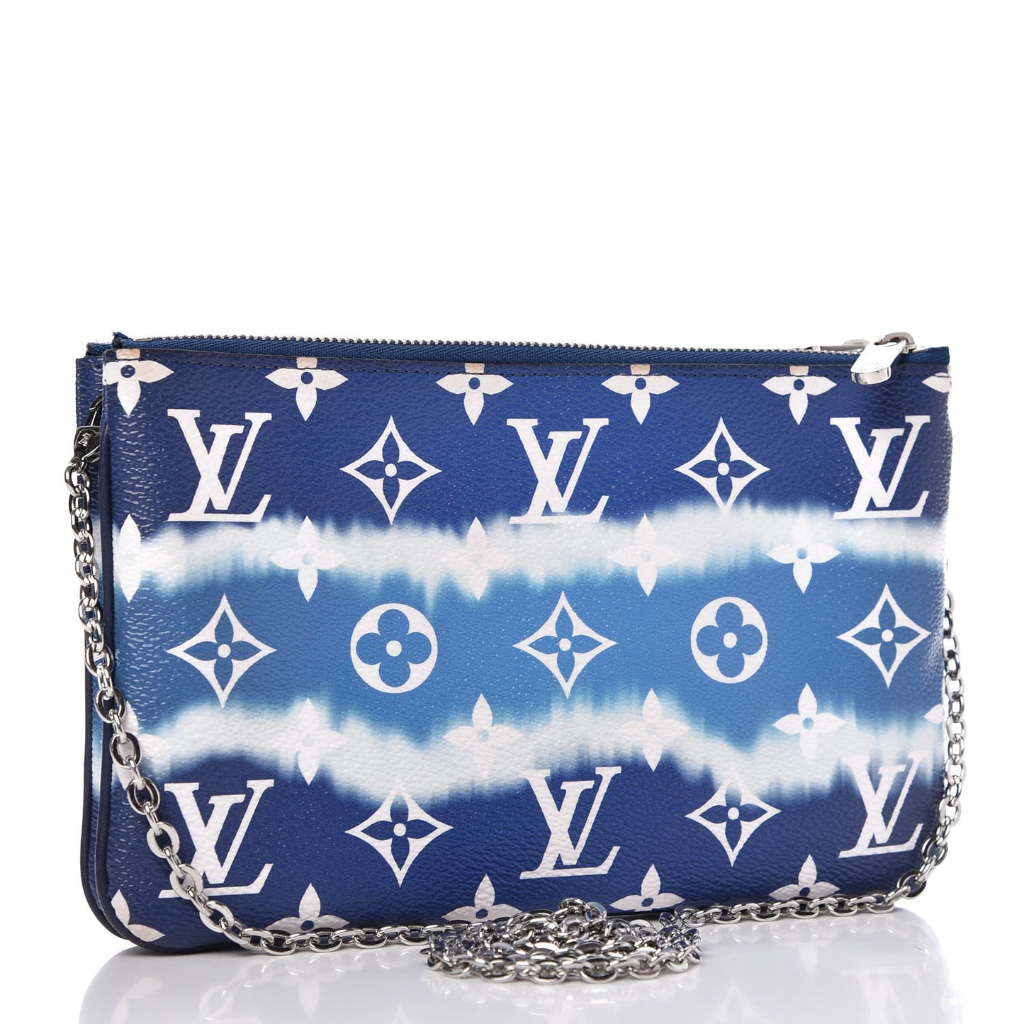Monogram Giant Escale Double Zip Pochette Blue