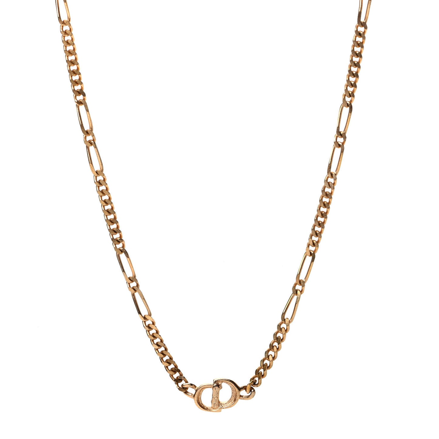 Metal CD Necklace Gold