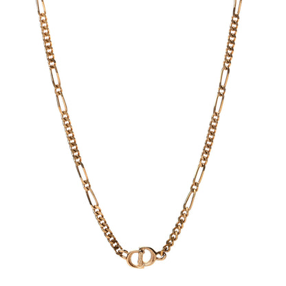 Christian Dior Metal CD Necklace Gold 1 of 5