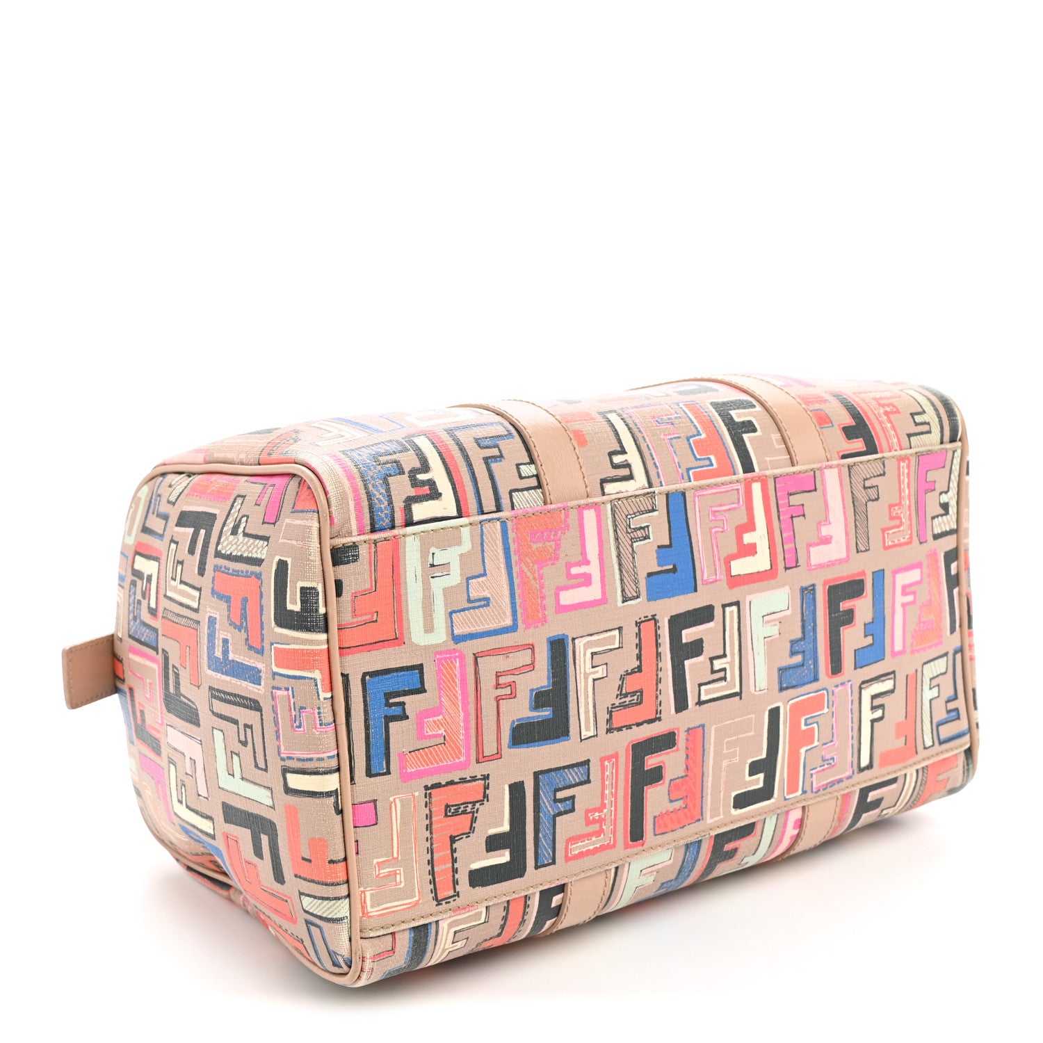 Fendi Zucca Spalmati Vitello FF Multicolor Forever Boston Multicolor Beige 4 of 11