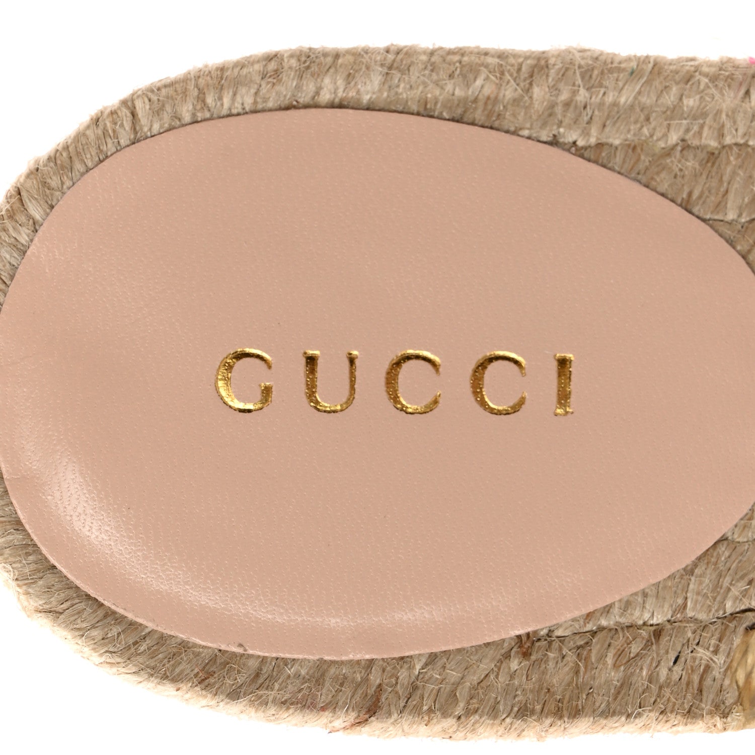 Gucci Linen Psychedelic Mini GG Espadrille Slide Sandals 36.5 Multicolor 7 of 12