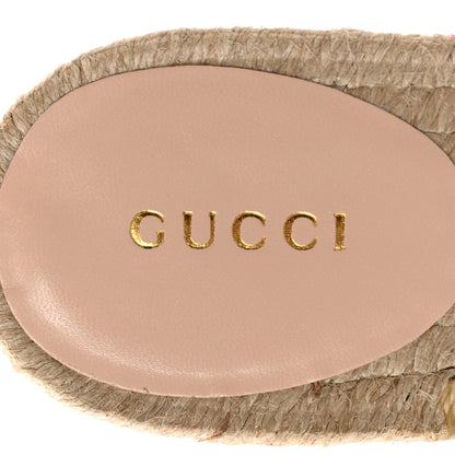 Gucci Linen Psychedelic Mini GG Espadrille Slide Sandals 36.5 Multicolor 7 of 12
