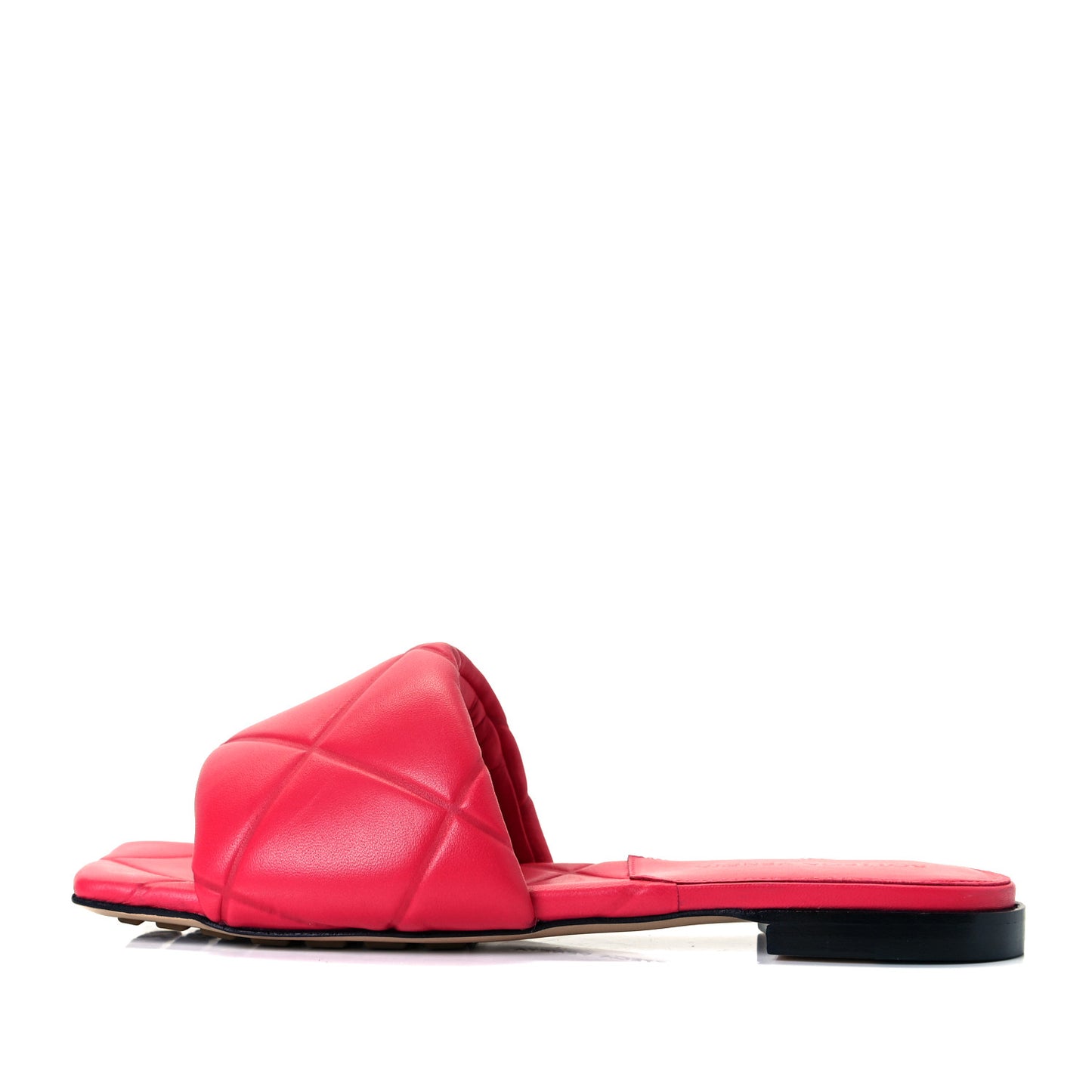 Nappa Quilted Rubber Lido Flat Sandals 35 Lollipop
