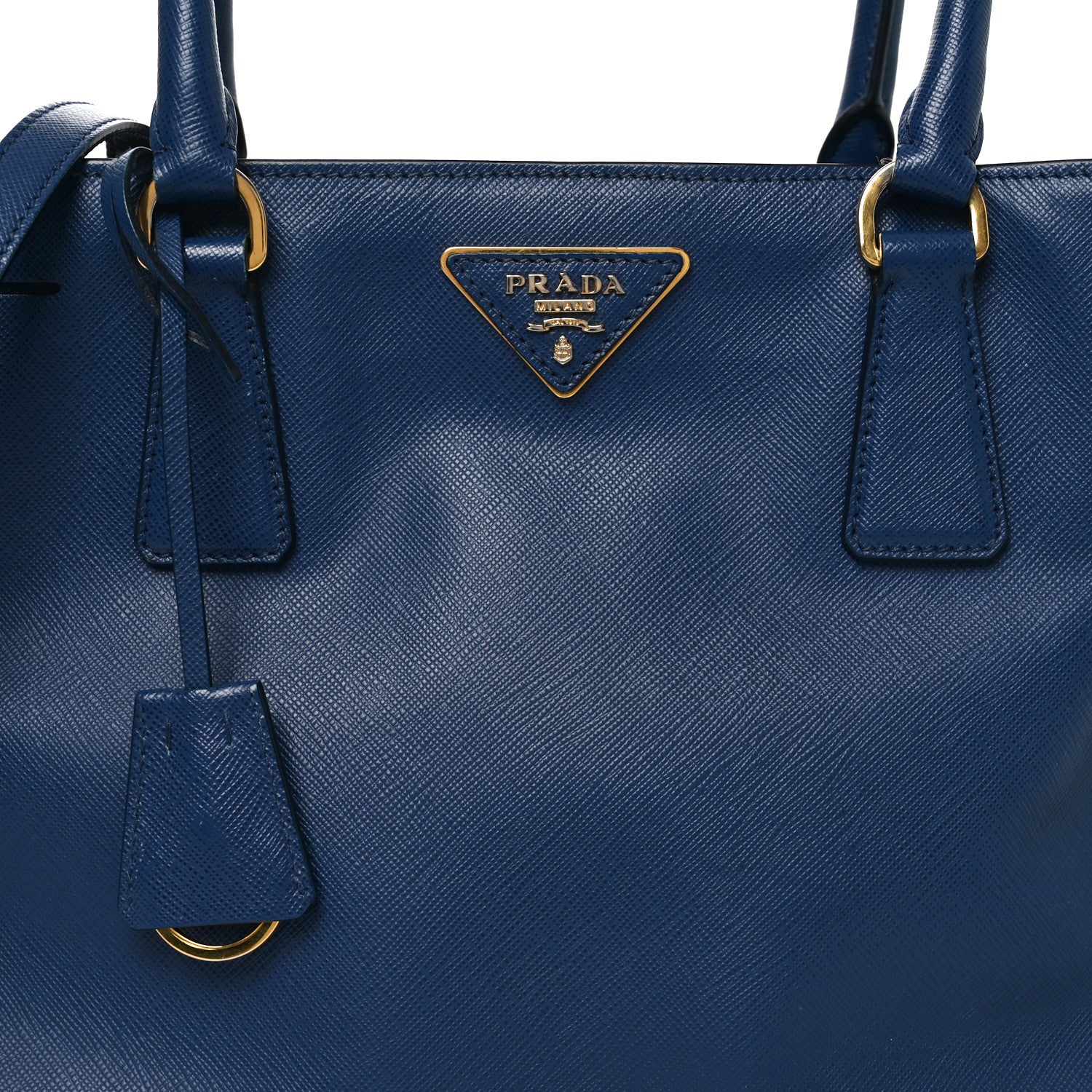 Prada Saffiano Lux Medium Tote Bluette 7 of 9