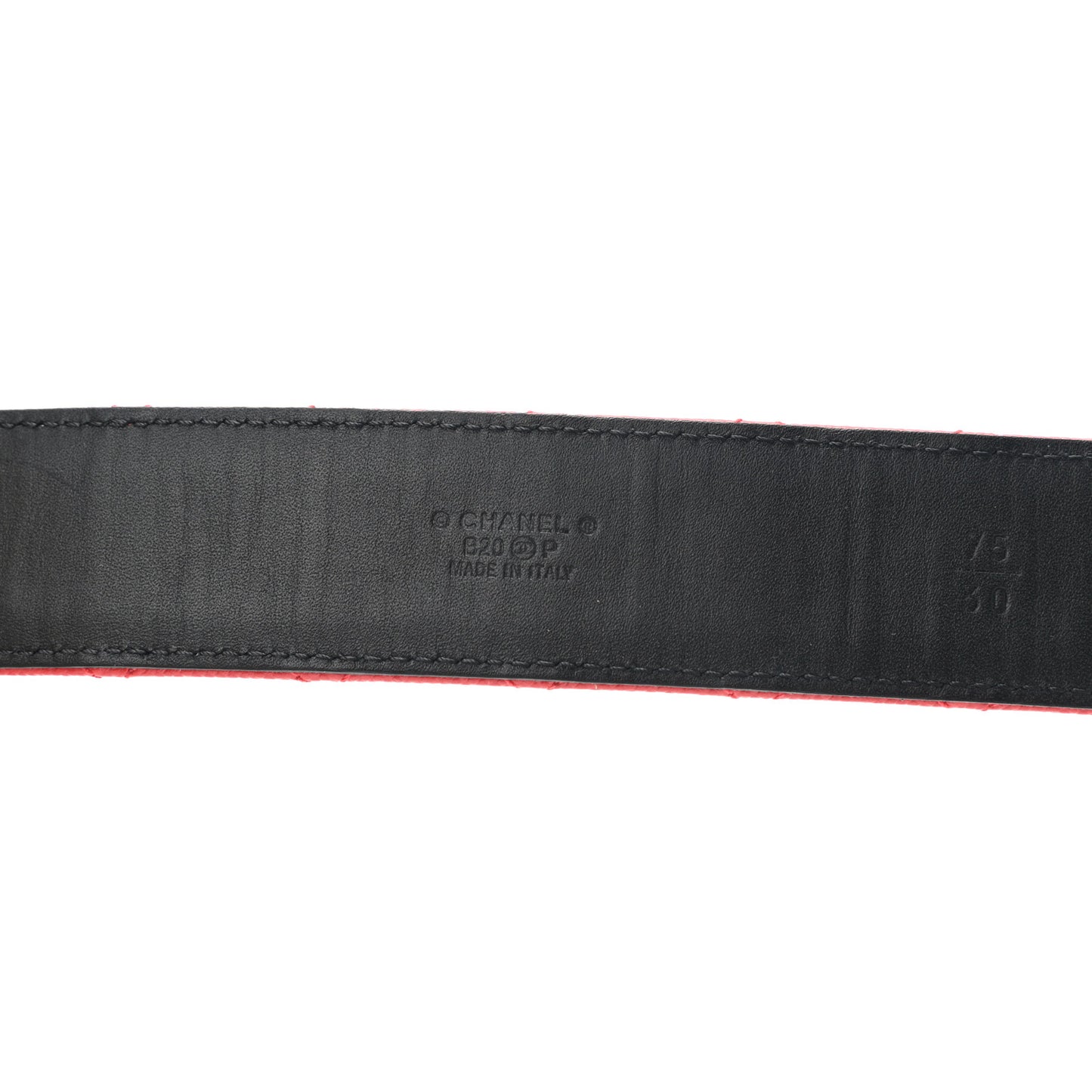 Caviar Quilted CC Chain Belt 75 30 Red