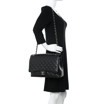 Chanel Caviar Quilted Maxi Double Flap Black 2 of 13