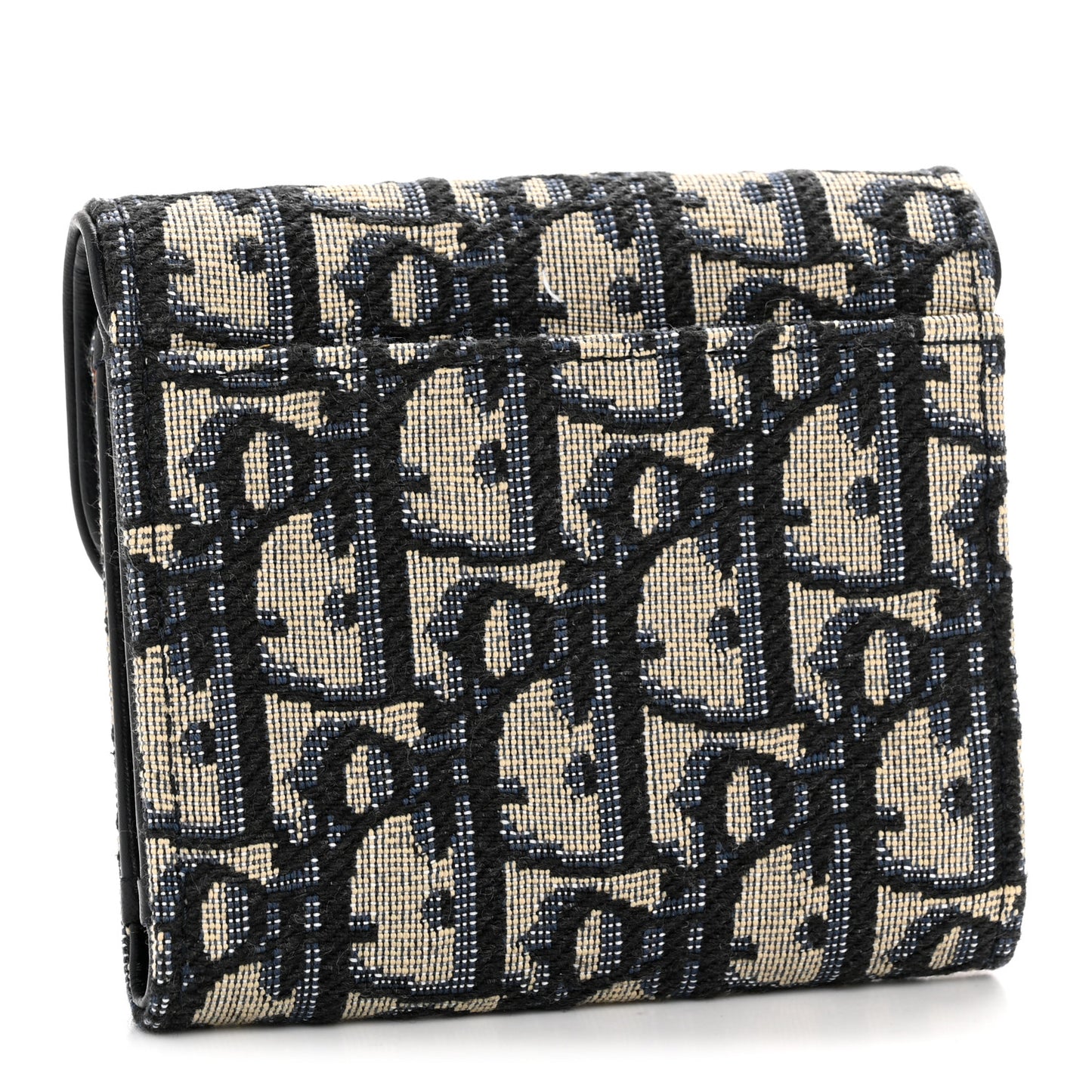 Oblique Saddle Lotus Wallet Blue