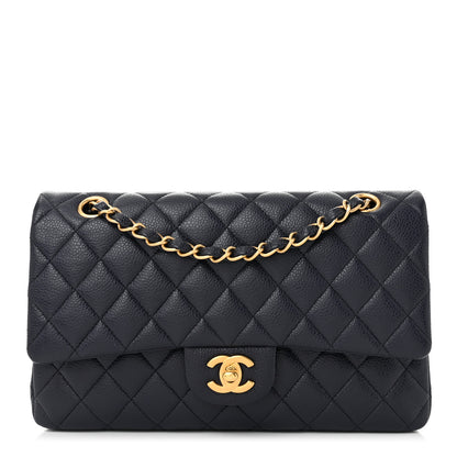 Chanel Caviar Quilted Medium Double Flap Navy 1 of 10