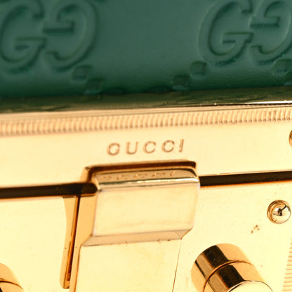 Gucci Guccissima Small Padlock Shoulder Bag Emerald 11 of 12
