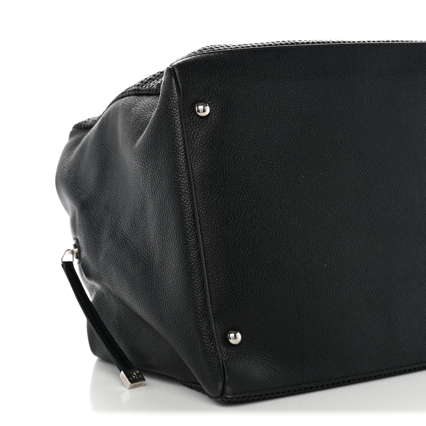 Leather Perforated Bowler Black